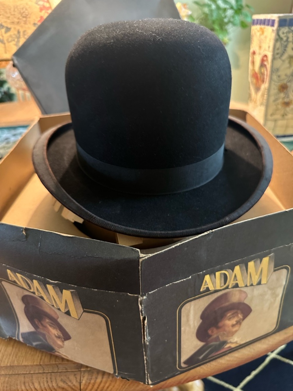 Vintage Adam Hat Box & Wegener hat